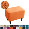 Velvet Wingback Chair Covers Stretch Wing Armchair Cover with Seat Cushion Cover Elastic Sofa Slipcovers Solid Color Sofa Covers