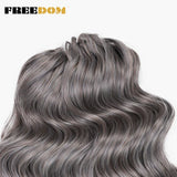 FREEDOM Synthetic Deep Curly Twist Crochet Hair 16 Inch Deep Wave Braid Hair Soft Ombre Blonde Brown Braiding Hair Extensions