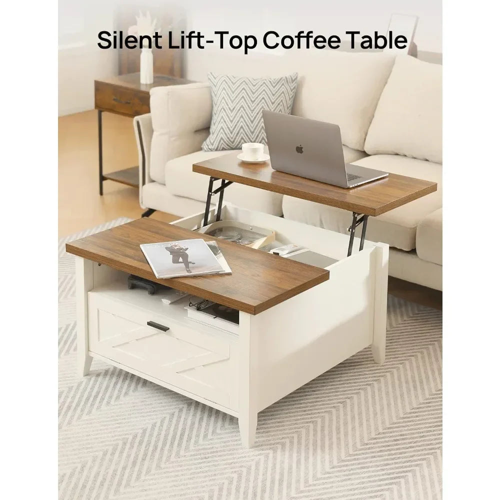 Dining Table With Storage Shelf Corner Coffee Tables Luxury Design Ergonomic Rising Table With Hidden Compartment Office Coffe