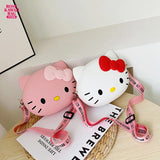 Hello Kitty Bag Kawaii Cartoon Shoulder Bag Silicone Waterproof Mini Coin Purse Cute Hello Kitty Crossbody Bag for Children Bag