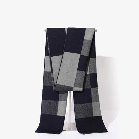 High Quality Wool Scarf Men Autumn Winter Thick Warm Business Versatile Plaid Stripe Cashmere Muffler Luxury Chrimas Gift Male