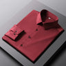 Men's Casual and Fashionable Long Sleeved Solid Color Shirt Non Ironing and Wrinkle Resistant Business Top