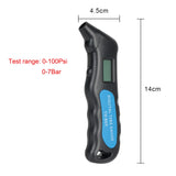 0-100Psi/7Bar Motorcycle Tire Test Gauge Tester TPMS Tyre Pressure Meter Digital Manometer Bicycle Car Accessories Universal