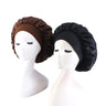 New 2 Pieces Silky Sleep Cap Women's Satin Bonnet Night Elastic Head Cover Hat Curly Hair Nightcap Night Hat Unisex Cap De Nuit