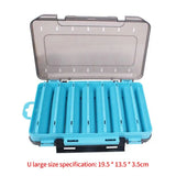 Fishing Tackle Box Lure Storage 14 Compartments Double Sided Open Case Strength Container Baits Gear Accesorios Pesca Tools Set