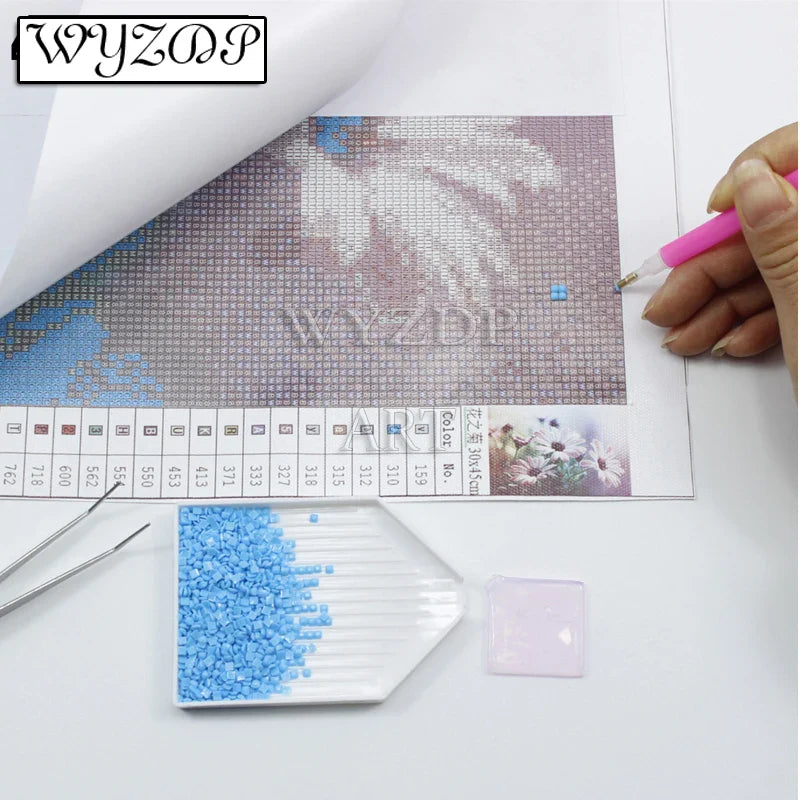 Full Crystal Diamond Painting Kit Mosaic Embroidery Resin Cross Stitch Gift Kits Crystal Mystery The Diamond Art Home Decoration