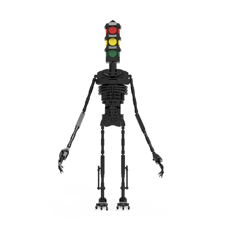 MOC Siren Robot Adventure SCP Monster Building Blocks traffic light  head Combat Robot Bricks Horror Urban Legend Model BoyGifts