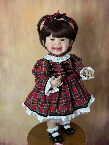 BZDOLL 55CM 22Inch Can Stand Reborn Baby Lifelike Girl Doll Full Soft Silicone Body Princess Toddler Bebe Birthday Gift