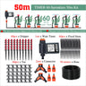 50-5M Garden 13cm Sprinkler Drip Wateing Systems Smart Timer 1/4“ Hose Automatic Irrigation Equipment for Greenhouse Bonsai Yard