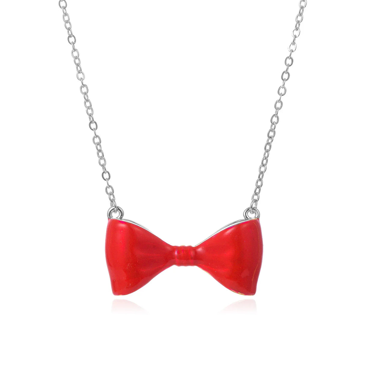 Bow Tie Necklace Pendant Simple Stylish Necklace Fashion Jewelry for Women Girls Kids Child