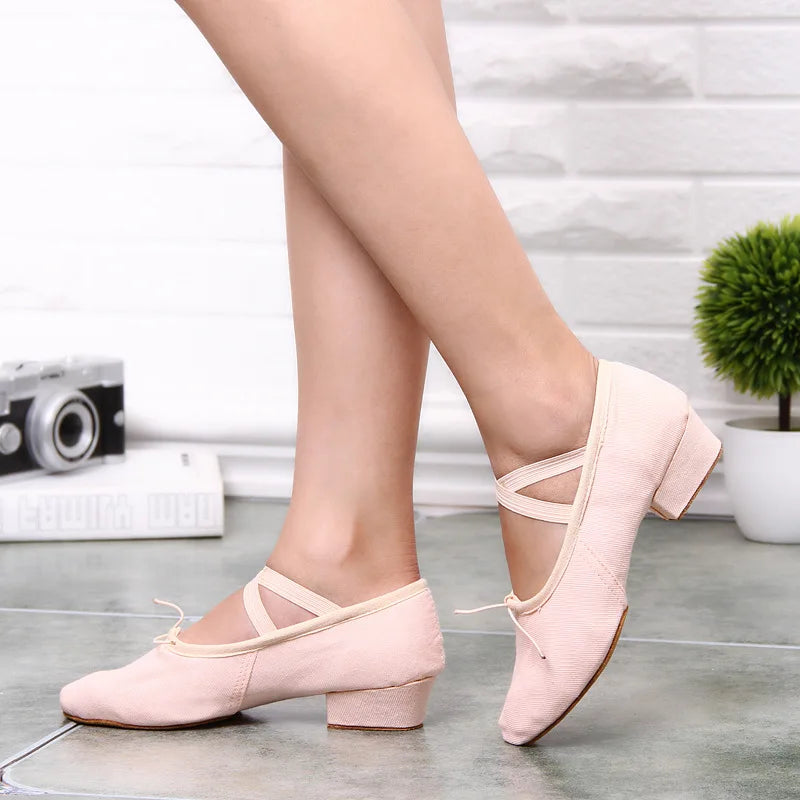 WomanLatin Dance Shoes for Girls Ladies Practise Teachers Shoes Graffiti Ballroom Modern Tango Jazz Dancing Shoes