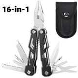 Multitool with Safety Locking16-in-1 Multi Tool Stainless Steel Pocket Knife Set with Plier Outdoor Survival Hiking Camping Tool