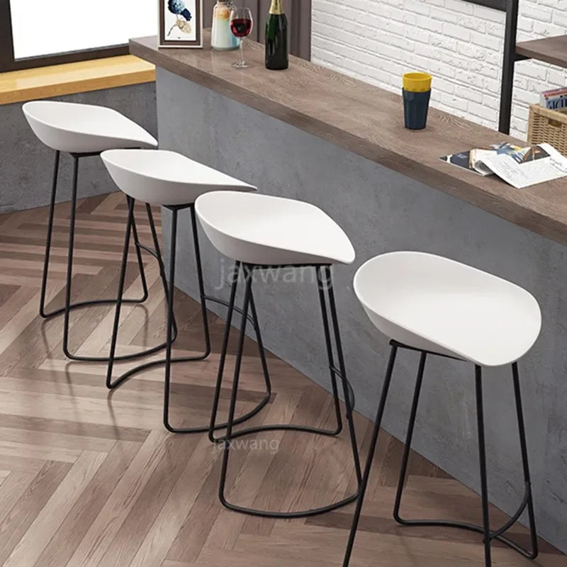 Bar Chair Modern Simple Bar Stool High Footstool Household Bar Chairs Northern Europe Bar Chair Back Creative High Footed Chair