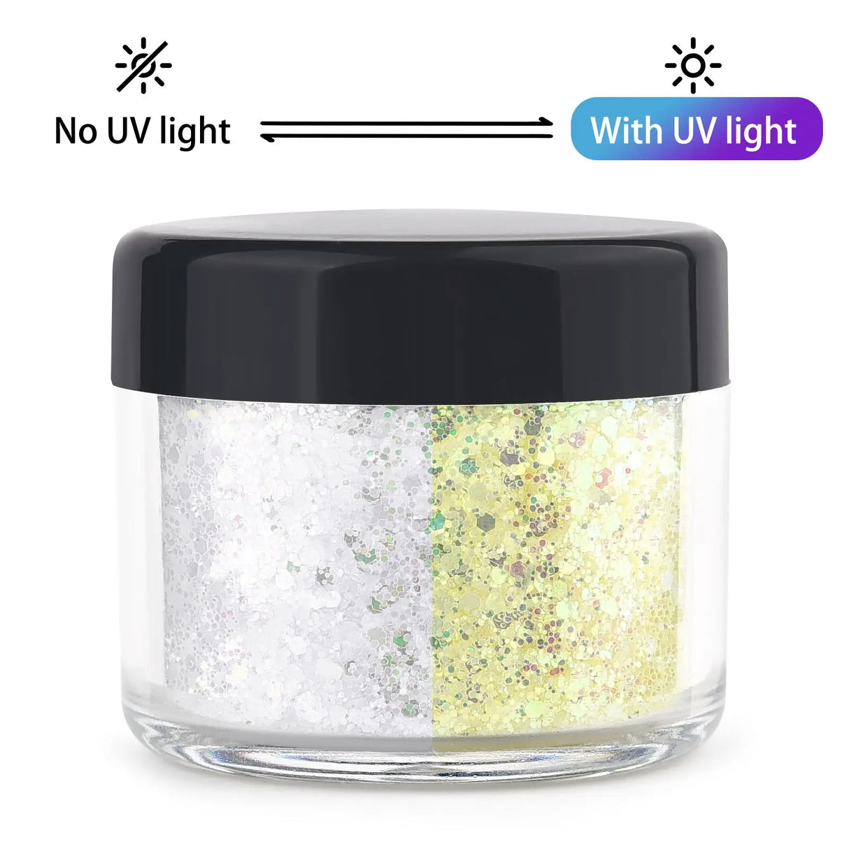 10g/Bottle UV Light Sensitive Changing Color Nail Art Glitter Powder Laser Nail Sequins DIY Jewelry Making Accessories