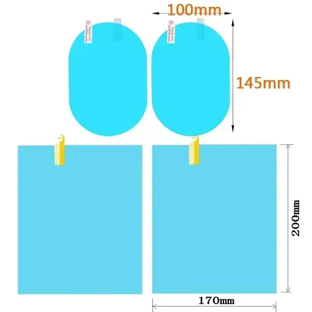 Rainproof Film Sticker Car Truck Rearview Mirror Side Window Waterproof Anti-fog Stickers Electric Auto Films Clear Decal