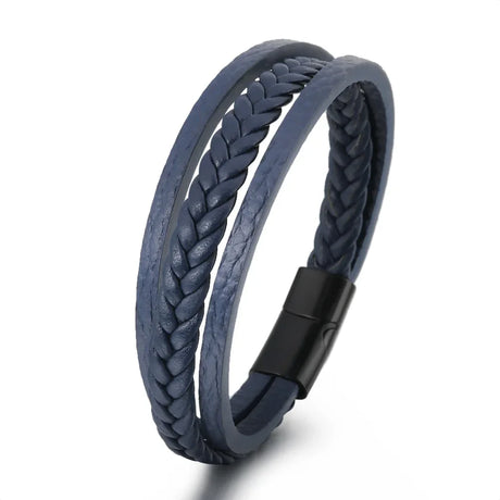 Trendy  Leather Bracelets For Men Multilayer Braided Rope Bracelets For Male Bracelets Jewelry Pulsera Hombre