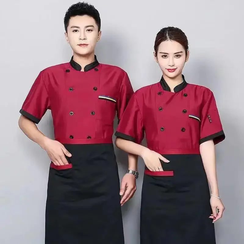 Long Sleeve Chef's Work Clothes Restaurant Hotel Work Clothes