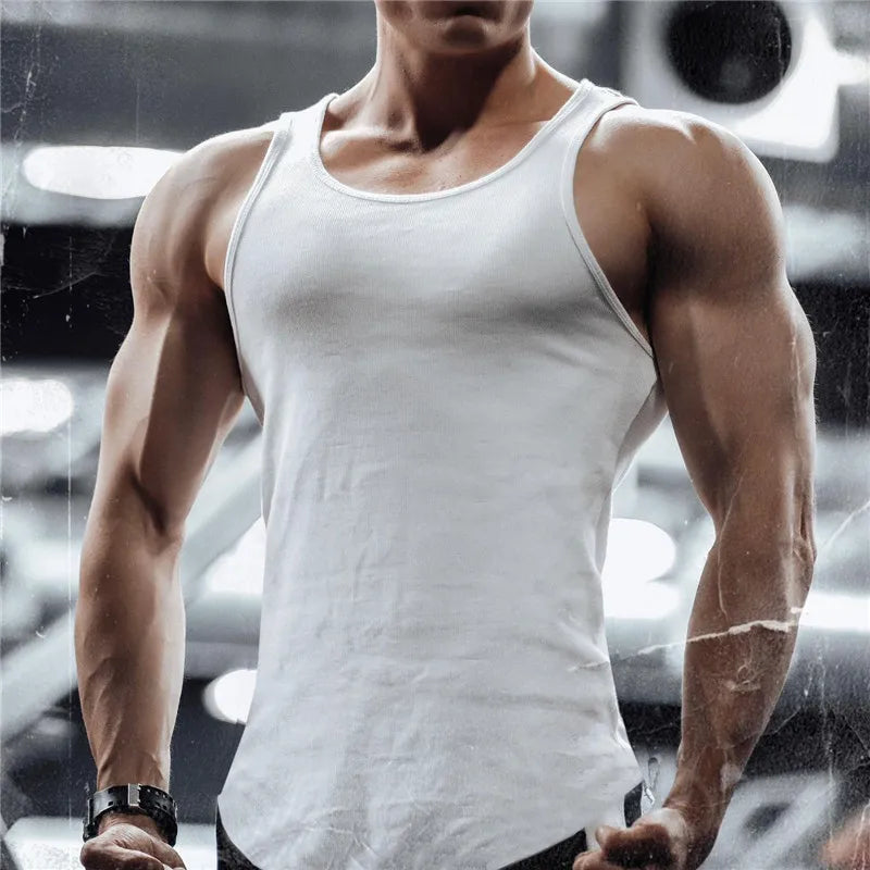 2022 Summer new men Vest gym Tank top Men Fitness sleeveless shirt Male Exercise Sports vest Undershirt Gyms train vest