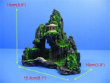 Large Resin Aquarium Fish Tank Mountain View Oranment Decor Rockery Landscape Rock Hiding Cave Tree Decoration