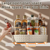 1Pc Kitchen Storage Spice Rack 360 Degree Rotating Cabinet Organizer Tray Non-Slip Spice Round Rack Plate Cosmetic Organizer