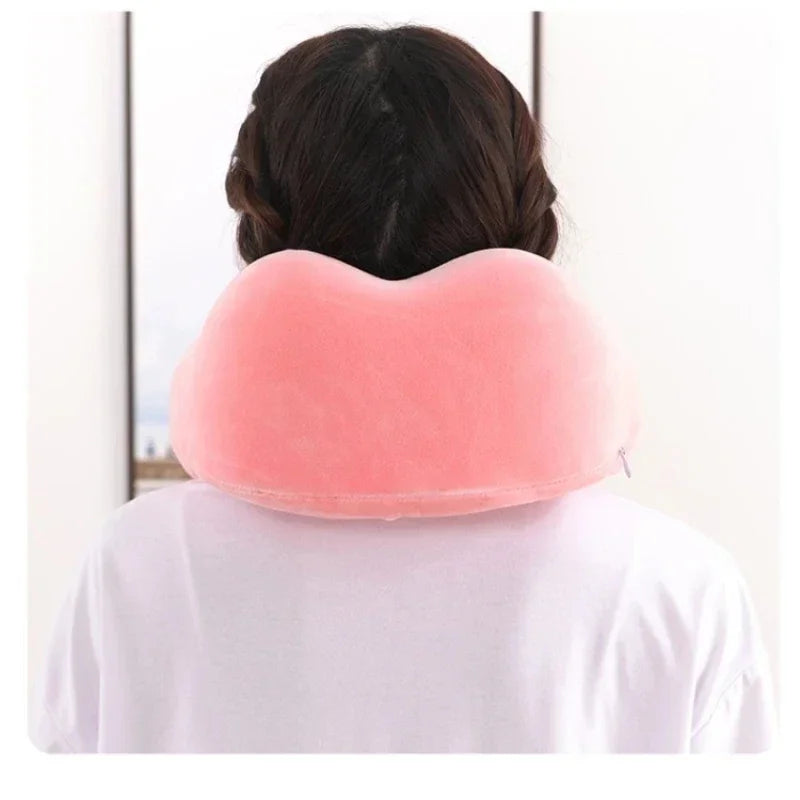 Memory Foam U-shaped Neck Pillow Soft Travel Pillow Massage Neck Sleeping Pillows Plane Car Cervical Spine Pillow Bedding Nap