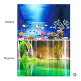 Aquarium Background Decoration Sticker Fish Tank Landscape Sticker Poster Background for Aquarium Ocean Plant Aquascape Painting