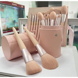 11PCS Makeup Brush Set Pink Girl Super Soft Foundation Make-up Eye Shadow Facial Makeup Tool Accessories Brochas Maquillaje