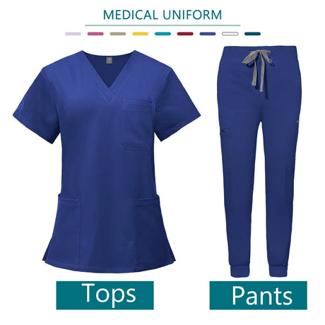 Nurse Uniform Woman Hospital Doctor Men's Medical Sweatshirt  Nursing Pants Unisex Workshop Uniforms Beauty SPA Work Clothes New