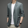 Men's Suit Jacket Summer Ultra-Thin Breathable High Elastic Lightweight Ice Silk Sun Protection Casual Suit Jacket Men