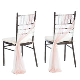 24 Pcs 17x250cm Green Chiffon Chair Sashes 12 Set Sash Wedding Chair Covers Ribbon Wedding Party Aisle Chair Decor