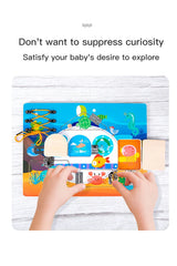 Kids Busy Board Montessori Toy Sensory Activity Educational Toys Sorters for Children Lock Busy Board Fishing Games Baby Toys