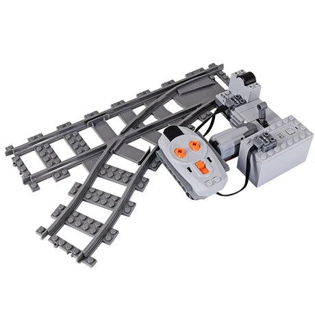 MOC Railway Track For Train Tracks Straight Curved Soft Rails Track Building Block Bricks DIY Trains Rail Boys Toys For Children