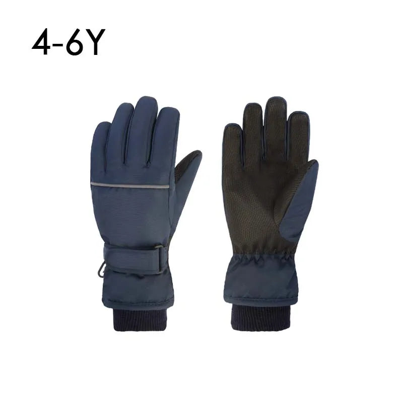 High Quality Kids Ski Gloves Winter Snowboard Snow Children Glove for Boys Girl Waterproof Thicken Mittens Keep Finger Warm 2023