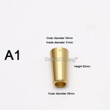 4PCS Pure Brass Covers Chair Cups Cabinet Covers Sofa Brass Tip Cap Furniture Tube Leg Protector Metal Legs Base GF48