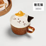 Creative Mug Cute Cartoon Animal Ceramic Mug with Lid Coffee Cup Breakfast Milk Cup Living Room Coffee Table Drinking Utensils