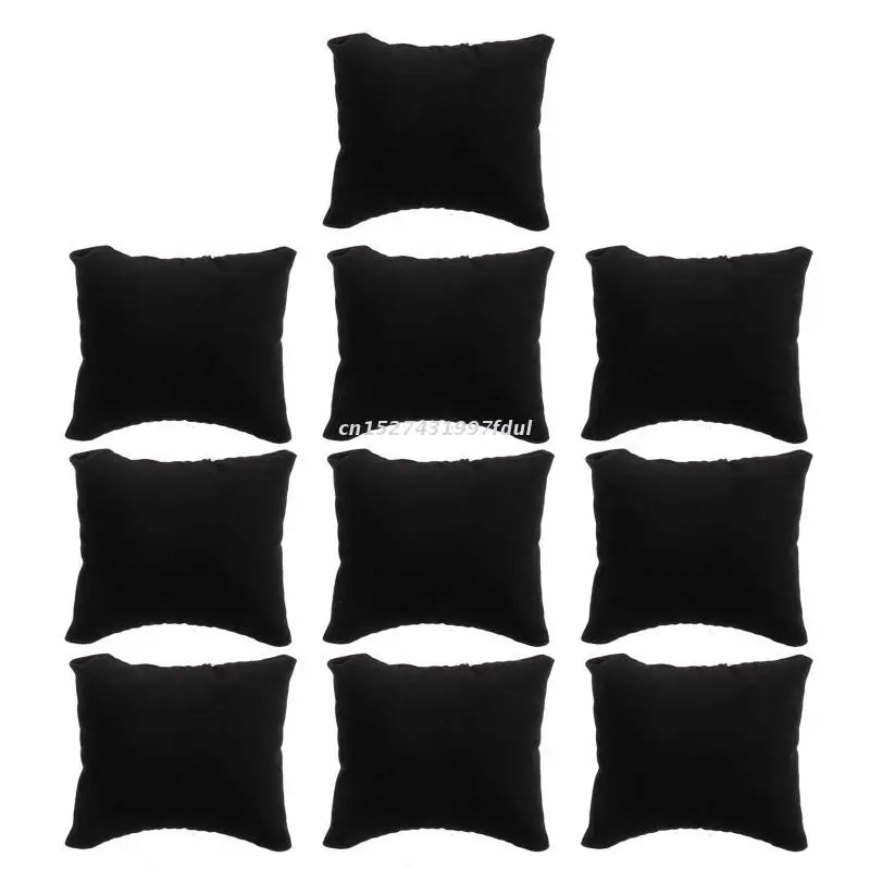 10 Pcs Velvet Bracelet Pillow Multicolor Jewelry Pillow Watch Bracelet Cushion Display Stand Set Jewelry Pillow Bag