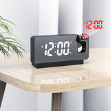 Projection Alarm Clock for Bedroom LED Digital Clock Projection on Ceiling Wall Rechargeable Time Temperature Display Snooze