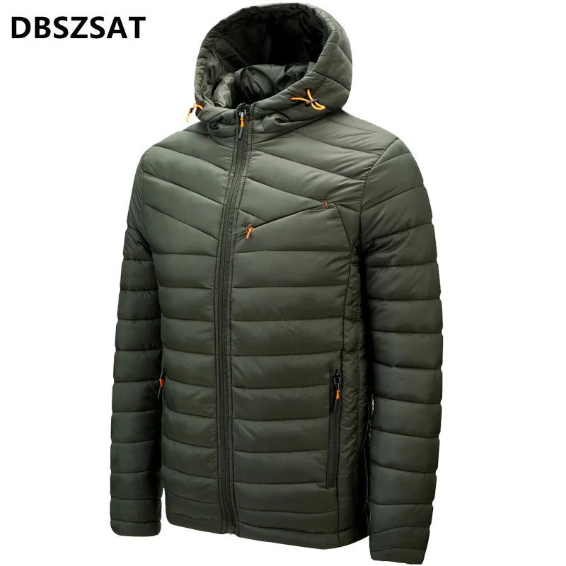 Men's Autumn Jacket Zip Lightweight Windbreaker Hooded Parka Male Fashion 2022 Spring High Quaty Soft Black Yellow Coat Men