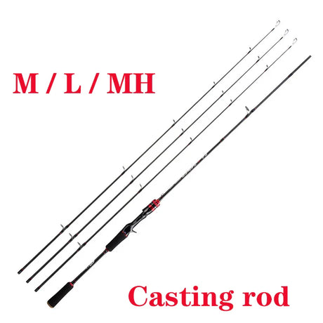 Catch.u Bass Fishing Rod Carbon Fiber Spinning/Casting Fishing Pole Bait WT 4-35G Line WT 2-20LB 3Top Fast Lure Fishing Rods