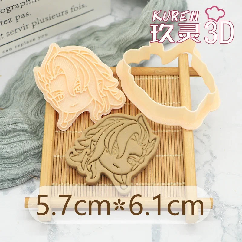 Genshin Impact Neuvillette Cake Tool Animal Cookie Cutter Christmas Cutters Biscuit Stamp Fondant Mould Baking Sugarcraft Molds