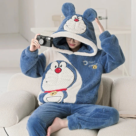 2023 Men Winter Pajamas Sets Coral Fleece Pyjama Cozy Warm Homewear Pijama Hombre Nightwear Suits Sleepwear Large Size Nightgown