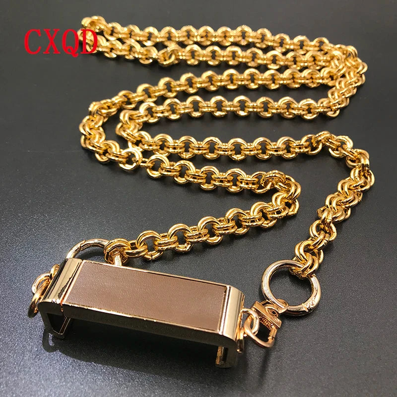 125cm Universal Metal Lanyard Anti-lost Phone Back Clip Aluminum Chain High-end Hanging Clips DIY Matching Hanging Outdoor Gift