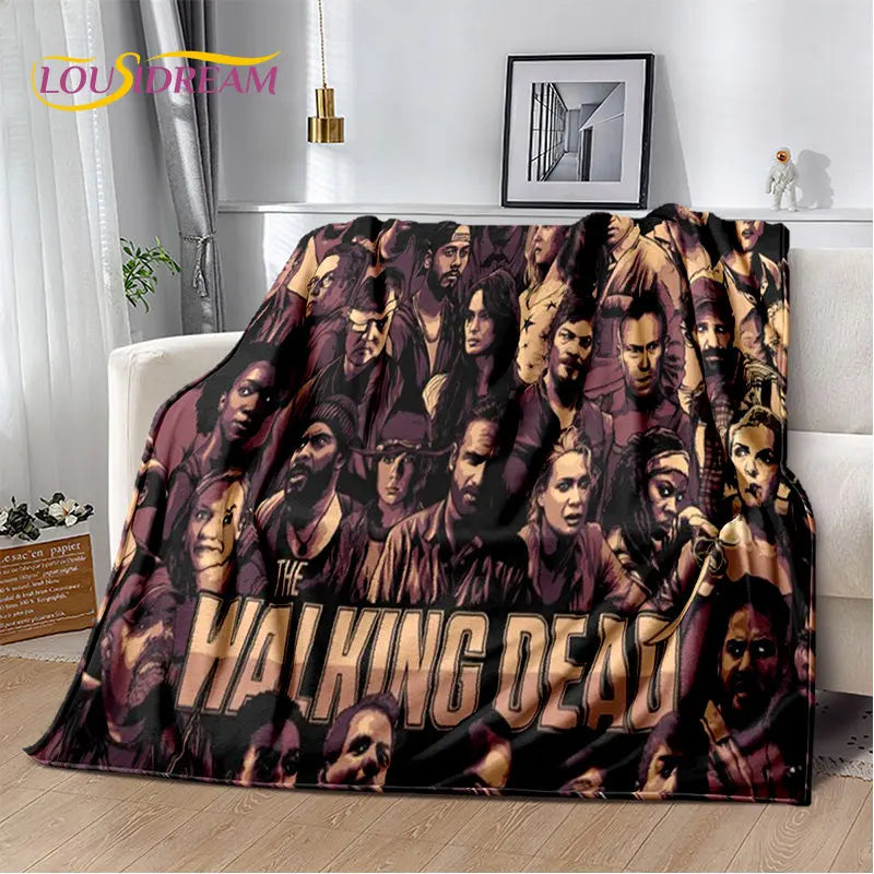 The Walking Dead Horror Soft Plush Blanket,Flannel Blanket Throw Blanket for Living Room Bedroom Bed Sofa Picnic Cover Bettdecke