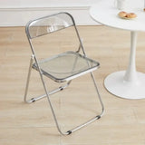 Transparent Folding Chair And Table Acrylic Simple Design Stable And Balanced Dining Chair Household Outdoor Graden Living Room