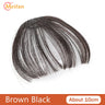 MEIFAN Middle Part Fake Bangs Fringe Synthetic Topper Hairpiece Clip-In Bang Extension Natural Invisible Clourse Hairpiece Women