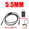 5.5 mm IP67 Waterproof Endoscope Camera 6 LEDs Adjustable USB Android Flexible Inspection Borescope Cameras for Phone Laptops PC