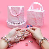 DIY Bracelet Making Kit Jewelry Making Accessories Kit with Beads, Pendant Charms, Bracelets and Necklace String for Girls