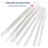 1ml 2ml 5ml 10ml 25ml 50ml Disposable Serological Pipette Sterile Individual Sterilized Plastic Pipettor Graduated Pipettes