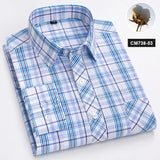 New in shirt 100%cotton long-sleeve shirts for men thin slim fit formal plain shirt plaid designer tops office elegants clothes