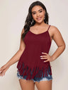 Finjani Plus Size Women's Cami Slip Shoulder Fringe Hem Cami Cover Up Casual Clothing For Summer New